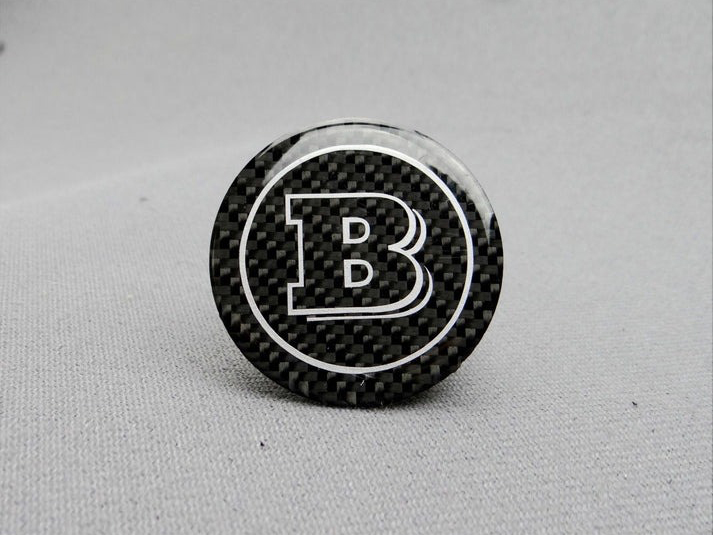 W463 Carbon Fiber Brabus Emblem Gray Logo Badge 53mm for Mercedes G-Wagon